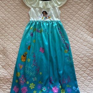 Disney Encanto White Dress with Floral Accents